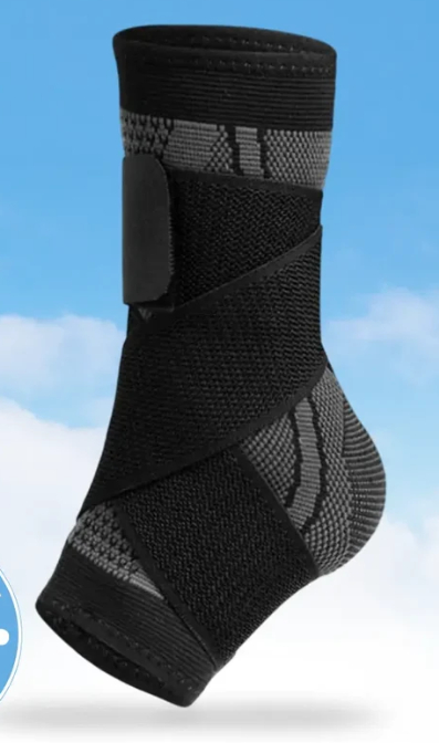Adjustable Ankle Support Brace Compression Sleeve Wrap Strap Breathable Knit Stabilizer for Sports Running Training Adult Unisex